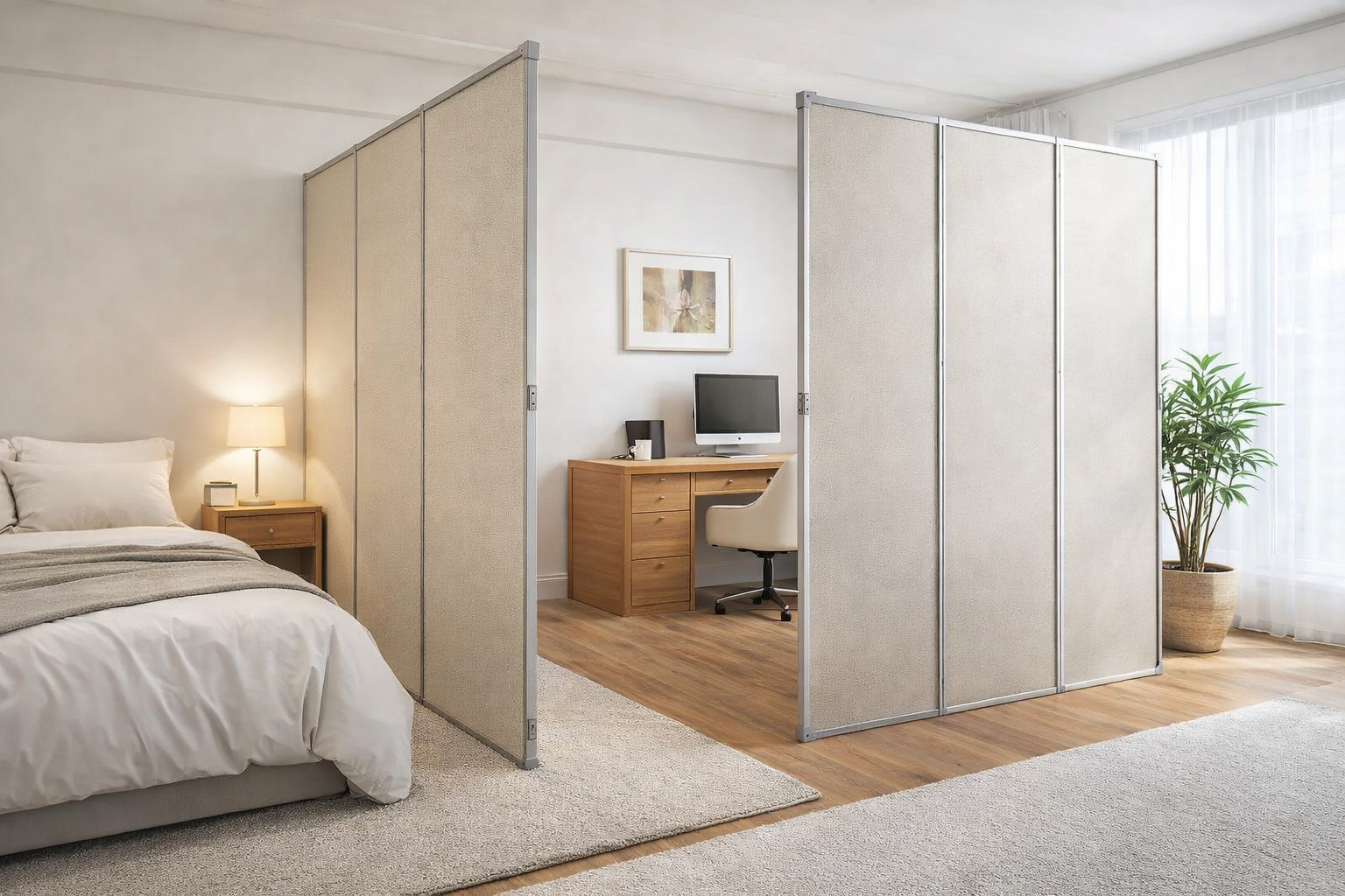 Modular Snap-Together Panel Dividers for Rental Apartments