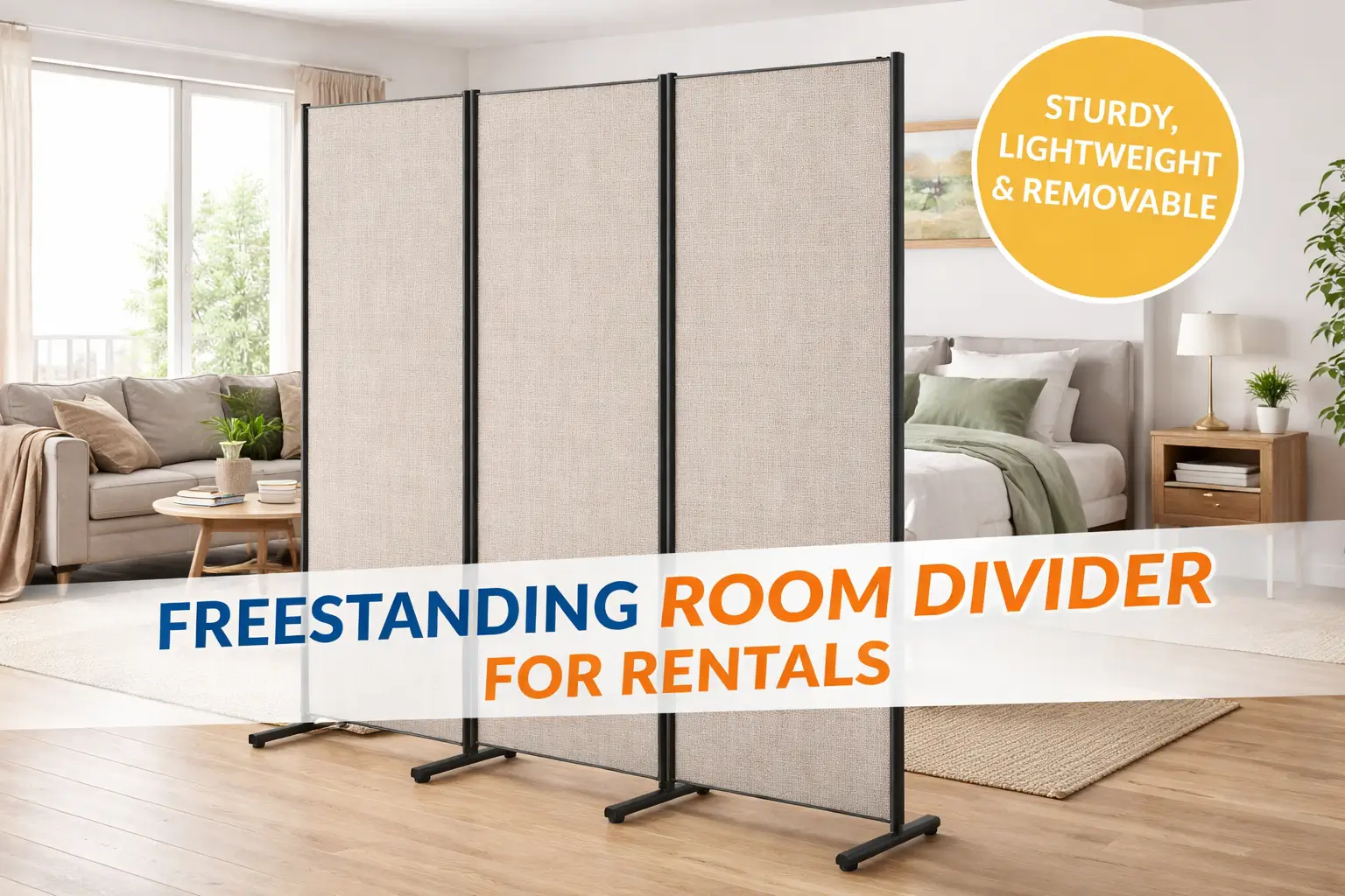 Freestanding Room Divider for Rentals