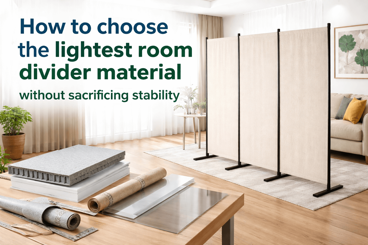 How to Choose the Lightest Room Divider Material Without Sacrificing Stability