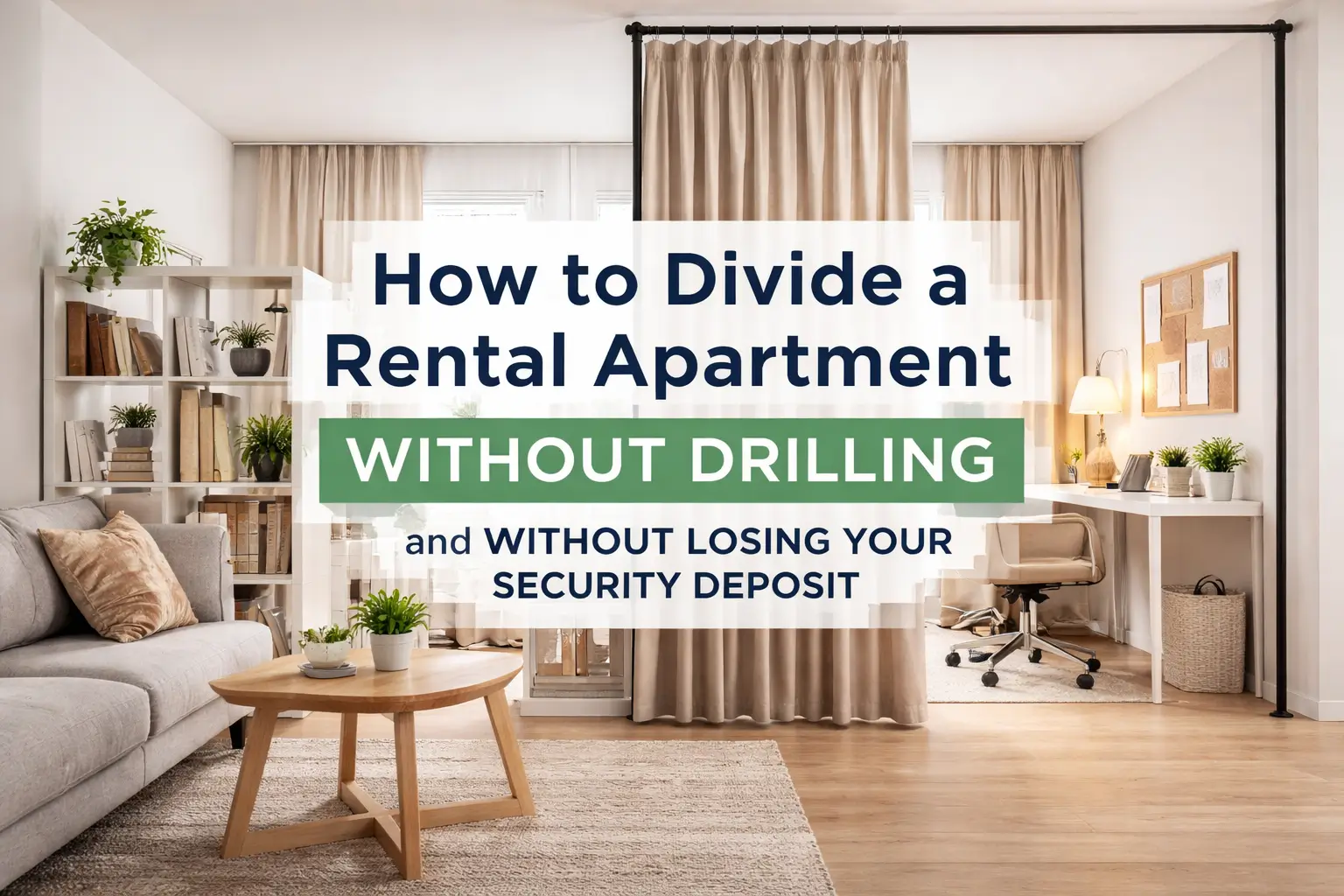 How to Divide a Rental Apartment Without Drilling