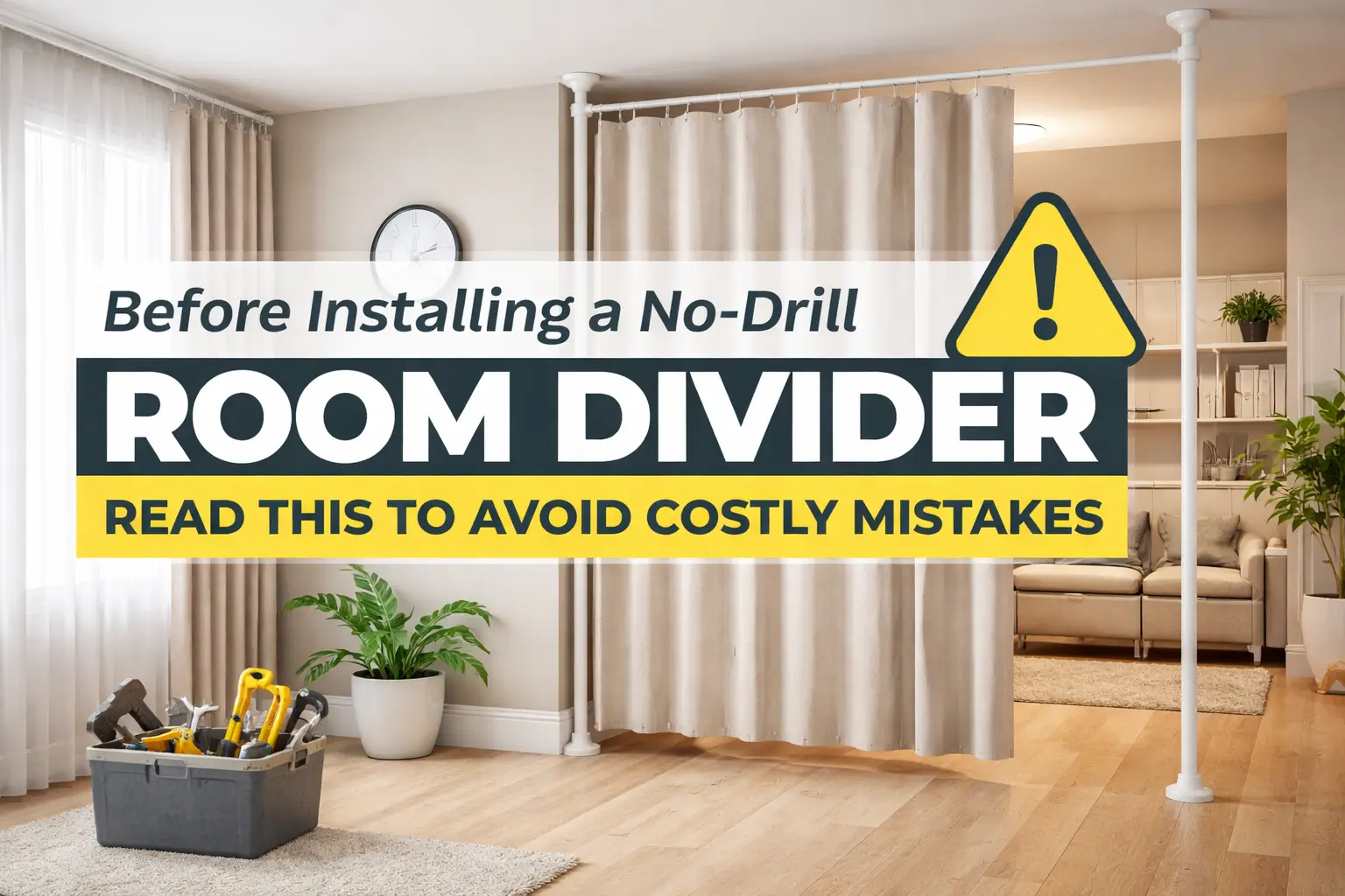 Installing a No-Drill Room Divider