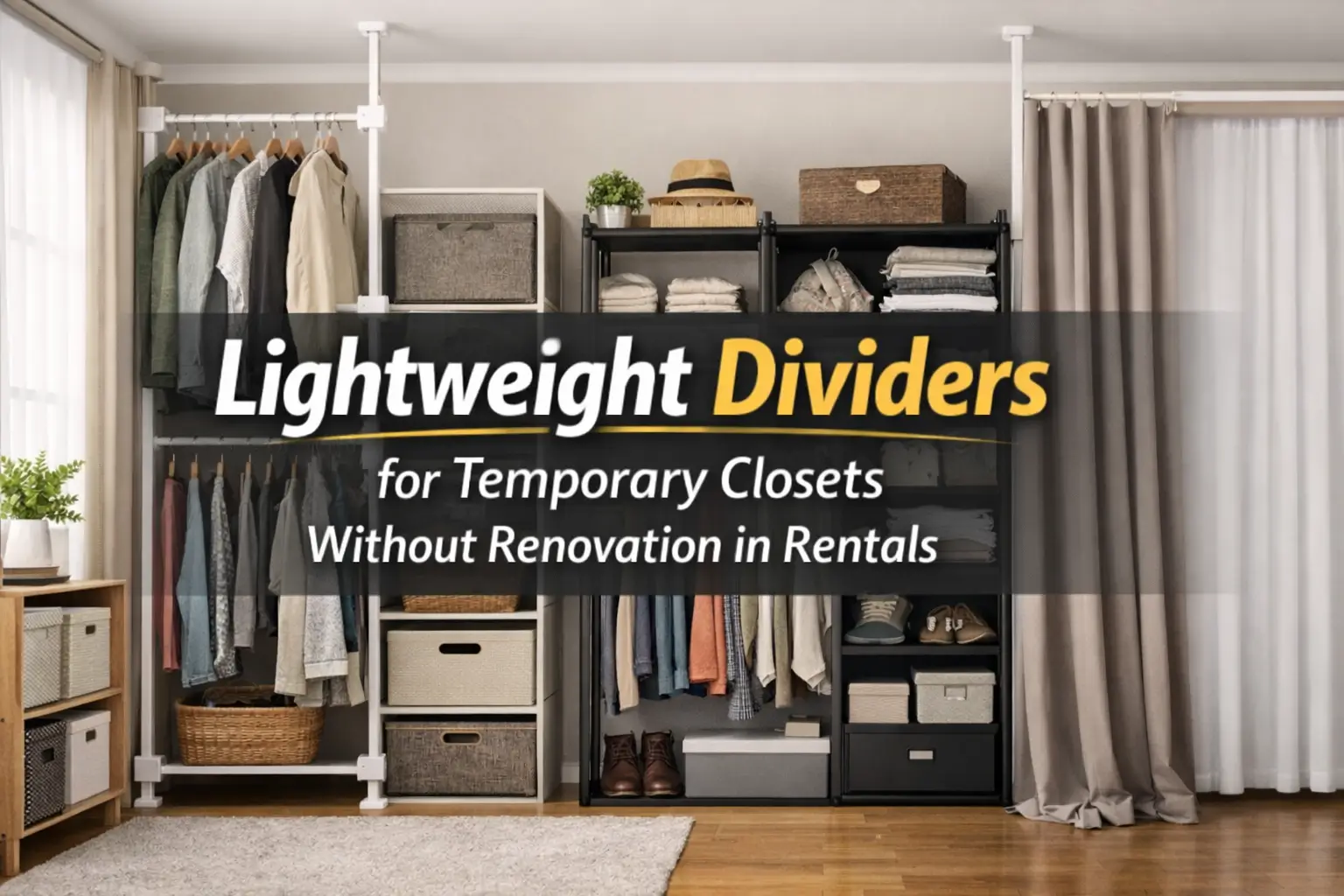 Lightweight Dividers for Temporary Closets Without Renovation in Rentals