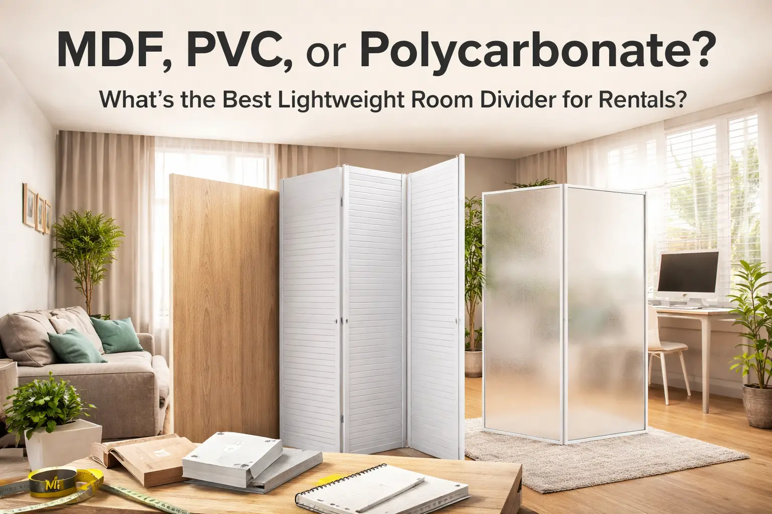 Lightweight Room Divider for Rentals