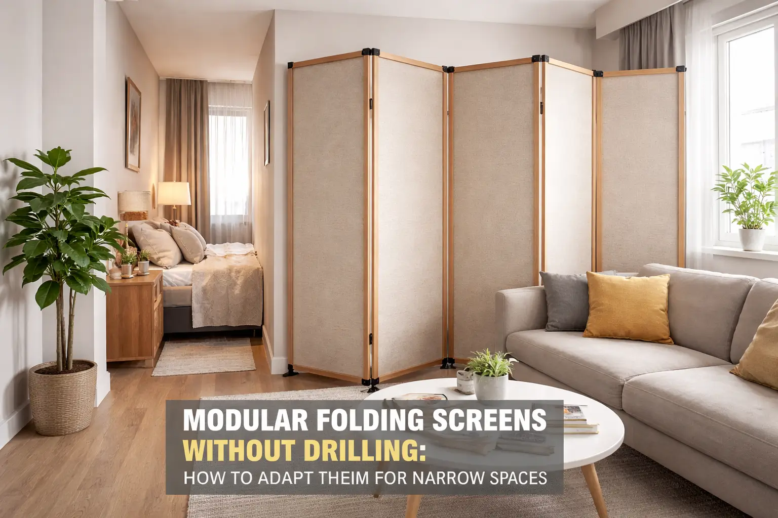 Modular folding screens without drilling how to adapt them for narrow spaces