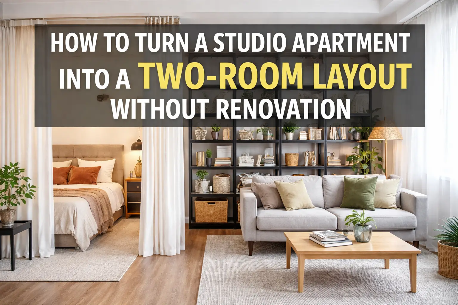 How to Turn a Studio Apartment Into a Two-Room Layout