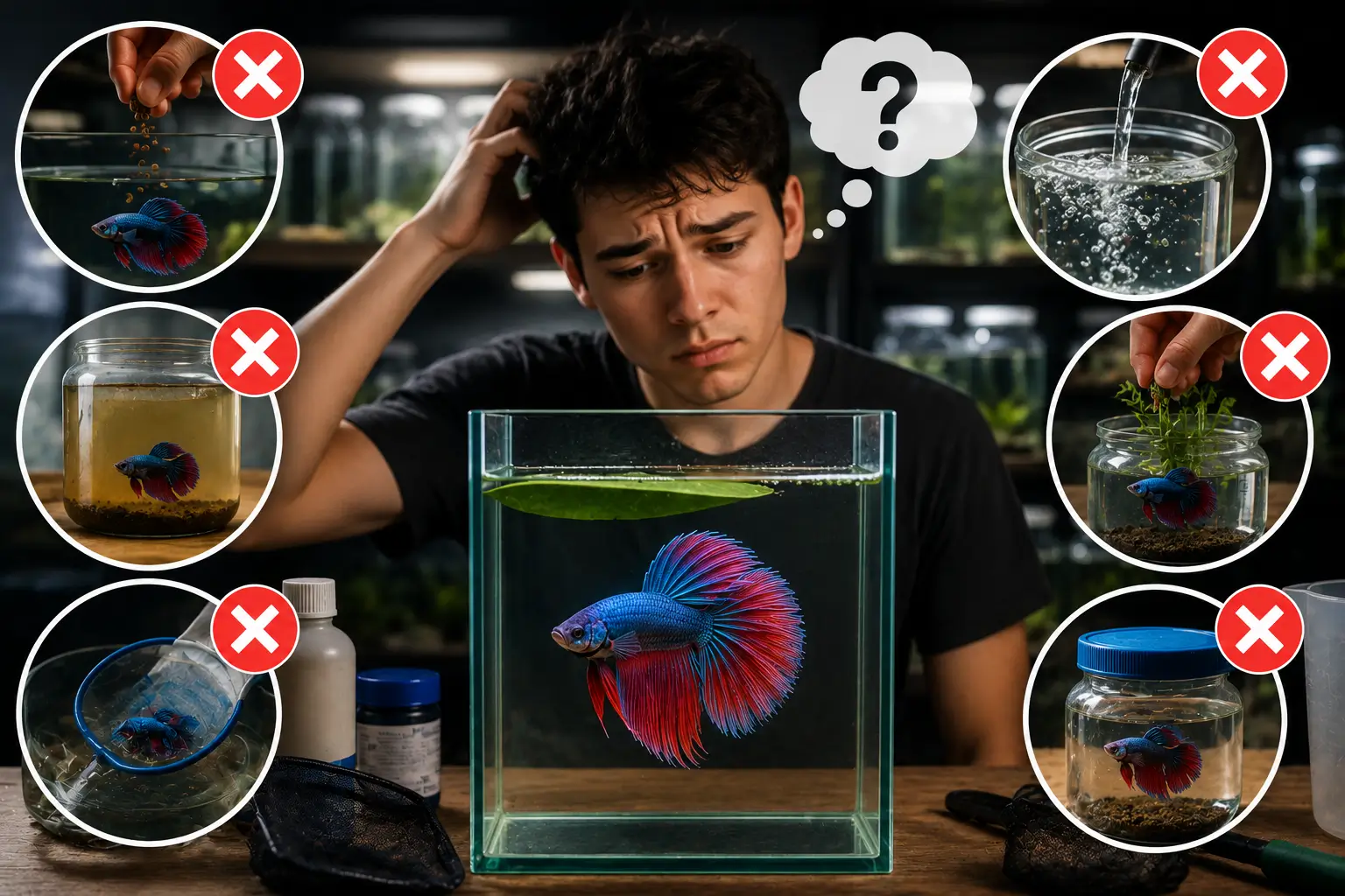 Coisas que criadores de betta iniciantes fazem achando que estão ajudando